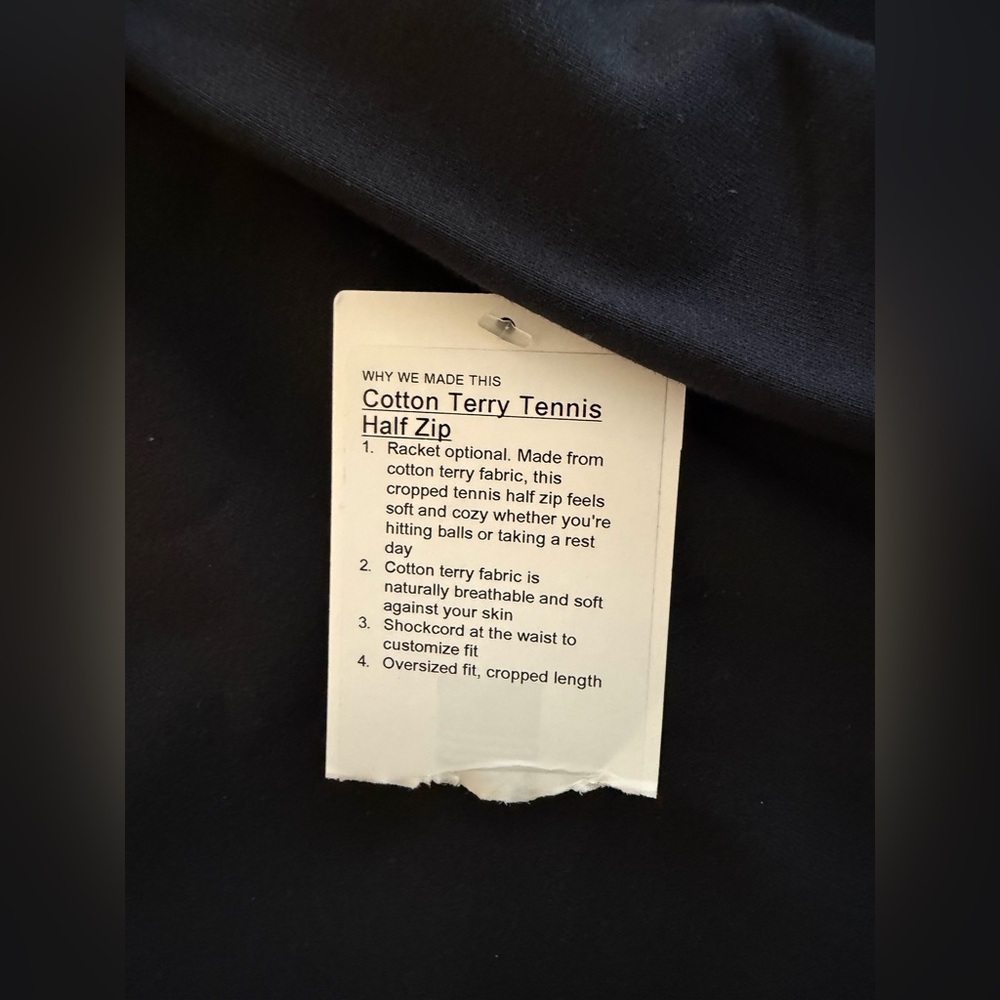 lululemon Cotton Terry Tennis Half Zip - Picture 5 of 6